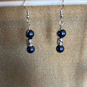 22013⭐️Faux Pearl Blue Earrings⭐️